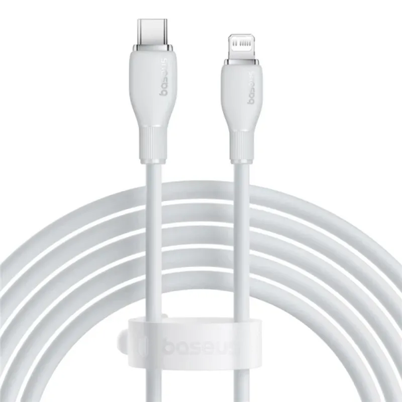 Cabo Baseus Pudding series fast charging cabo type-c to ip 20w 2m branco
