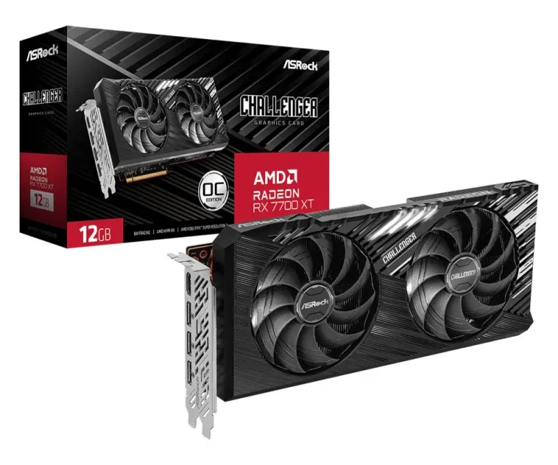 Placa Gráfica ASRock AMD Radeon RX 7700 XT "RDNA 3" Challenger OC 12GB GDDR6