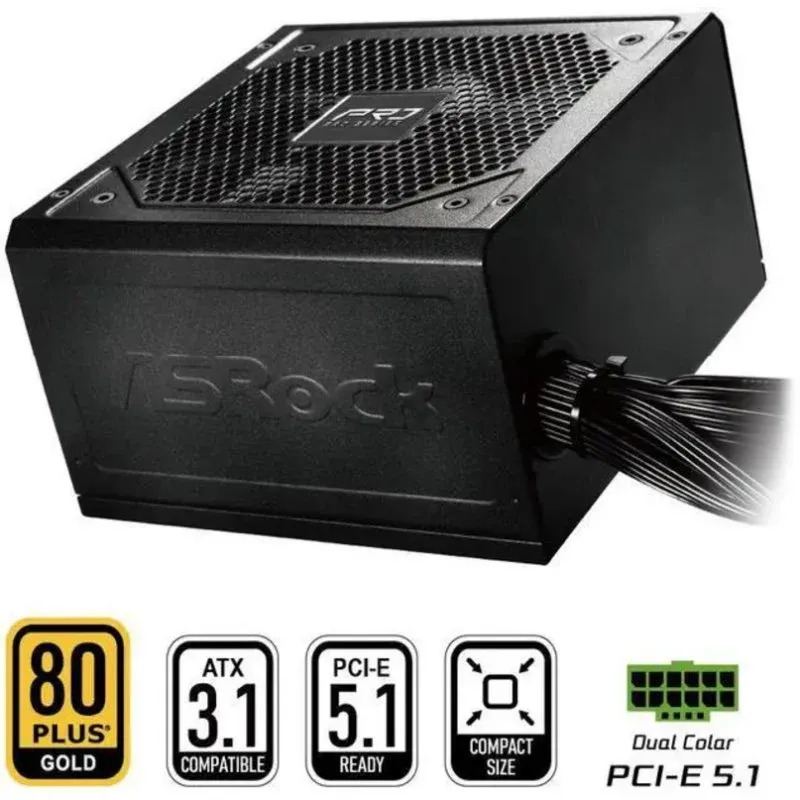 Fonte de Alimentação Asrock PRO-750G 750W Certificação 80 PLUS Gold ATX 3.1