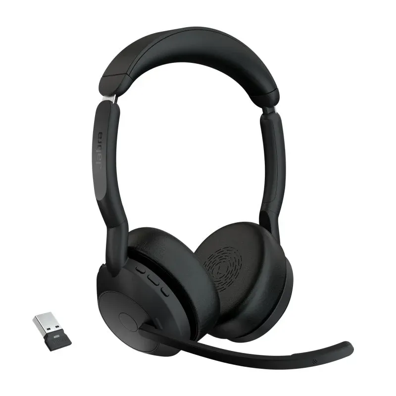 Jabra Evolve2 55 UC Headset Bluetooth para Escritório/Centro de Chamadas Preto