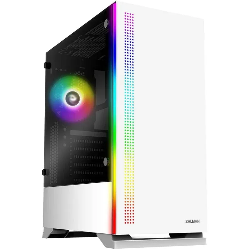 Caixa de Computador Zalman S5 Vidro Temperado USB 3.0 Branca
