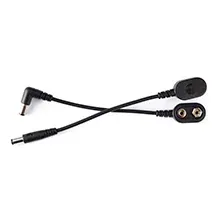 Cabo adaptador para pilha 9v D'Addario PW-9VPC-02 pack 2