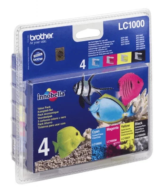Pack Tinteiros Brother 4 Cores (Preto, Ciano, Magenta, Amarelo)