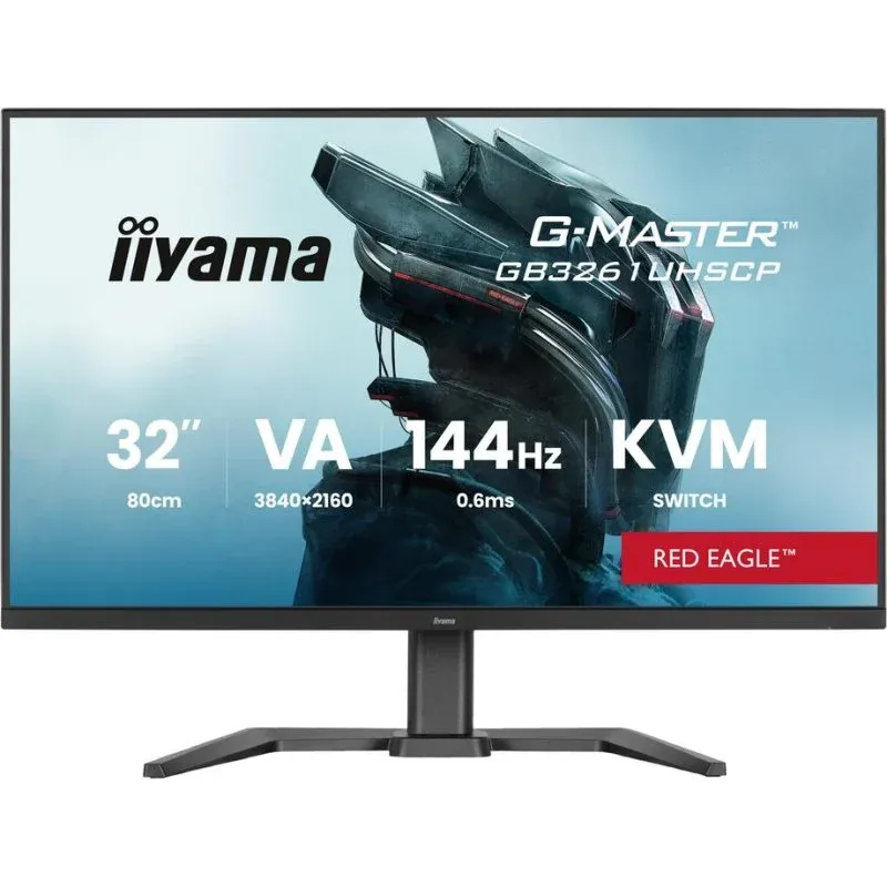 iiyama G-MASTER GB3261UHSCP-B1 Monitor 31.5" UltraHD 4K 144Hz VA FreeSync Premium HDR10 com Altura Ajustável