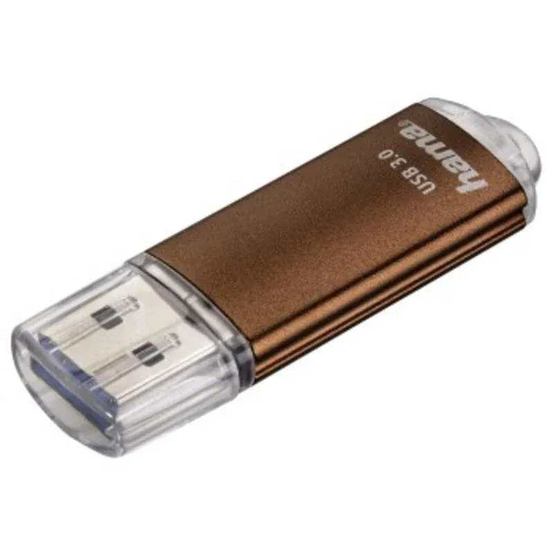 Pen Drive Pen USB Hama Laeta 32GB USB 3.2 Gen 1 com tampa metálica castanha