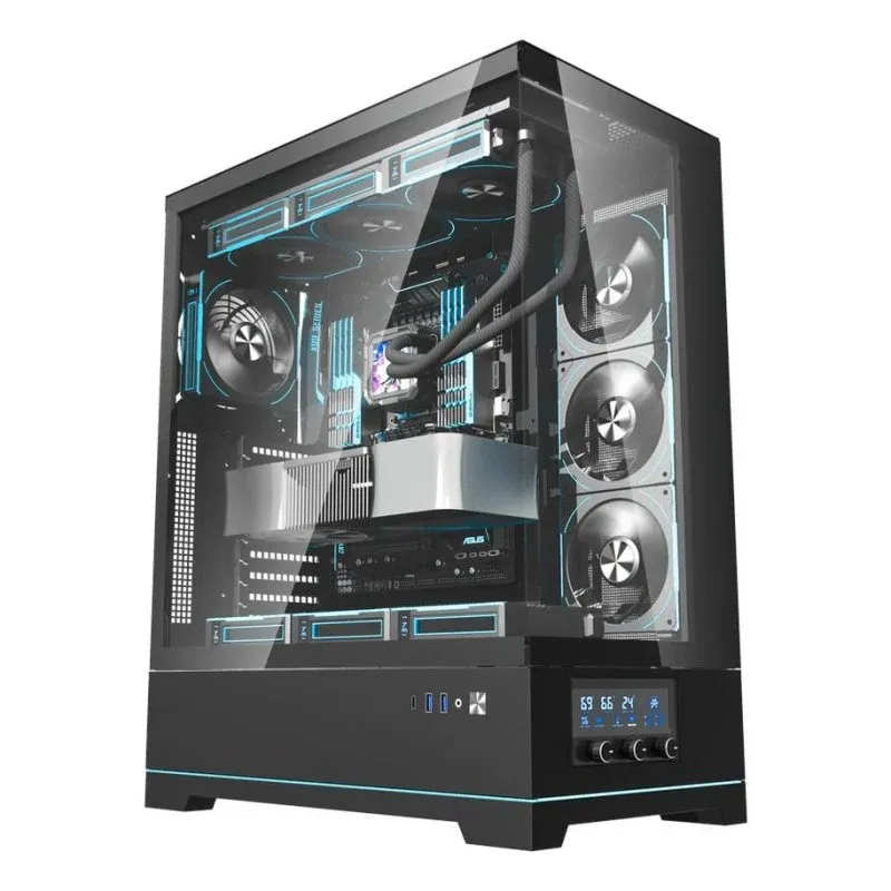 Caixa de Computador Carcassa Torre darkFlash DY451L Pro ATX Preta com Vidro Templado