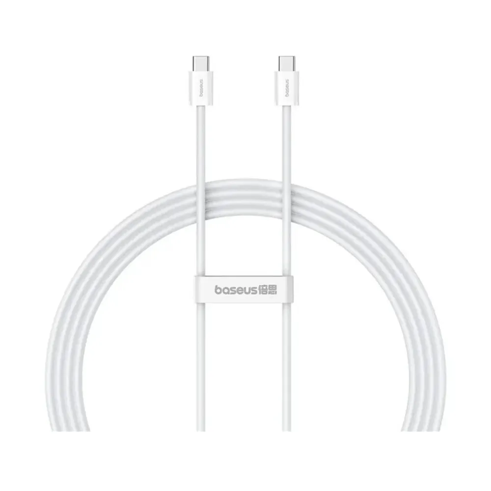 Cabo de Dados Baseus USB Type-C/USB Type-C 30W 2m Branco