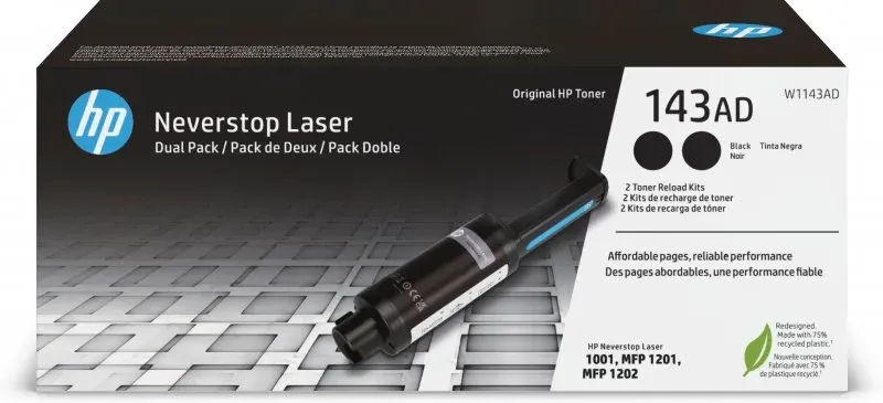 HP 143AD Neverstop Toner Reload Kit 2-Pack