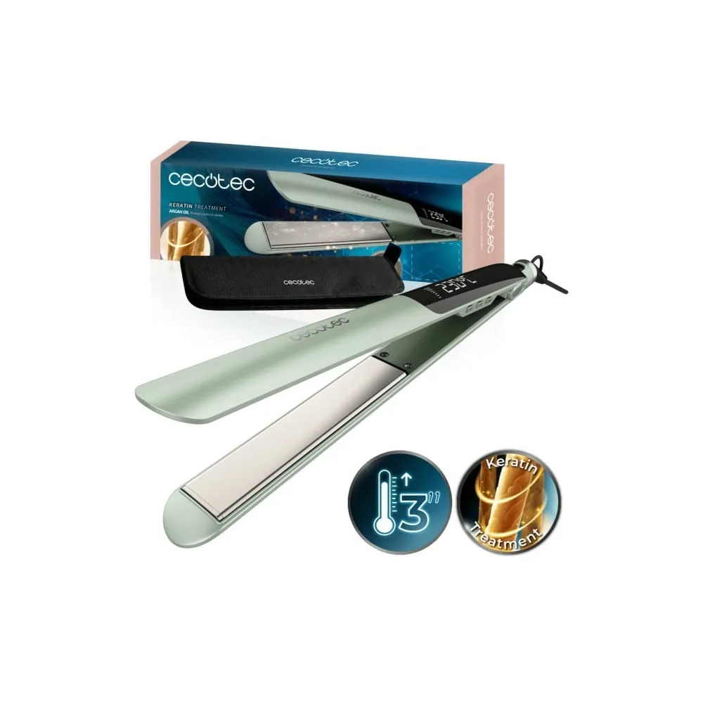 Prancha alisadora Lisse Keratin Essence Olive CECOTEC