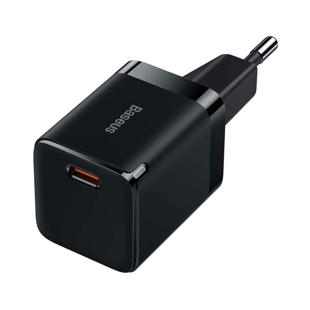 Carregador Baseus GAN3 Fast Charger USB-C 30W Preto