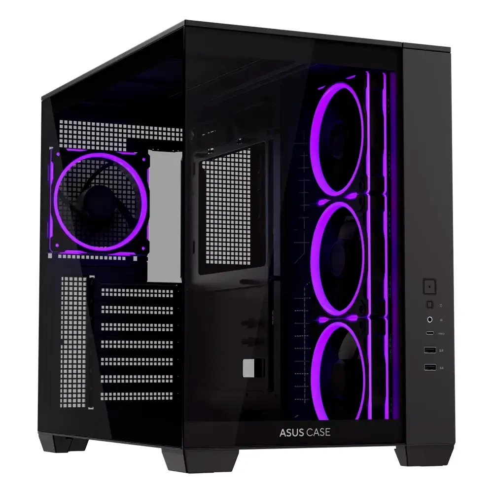 Caixa ATX Asus A32 Plus Tempered Glass ARGB Preta - Recondicionado