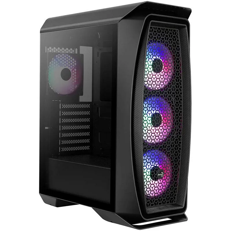 Caixa de Computador Aerocool Aero One Frost Vidro Temperado USB 3.1 RGB Preta