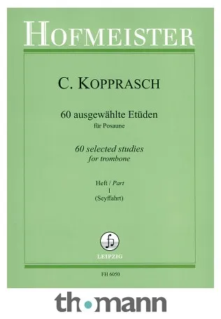 Friedrich Hofmeister Verlag Kopprasch 60 Etüden Posaune 1