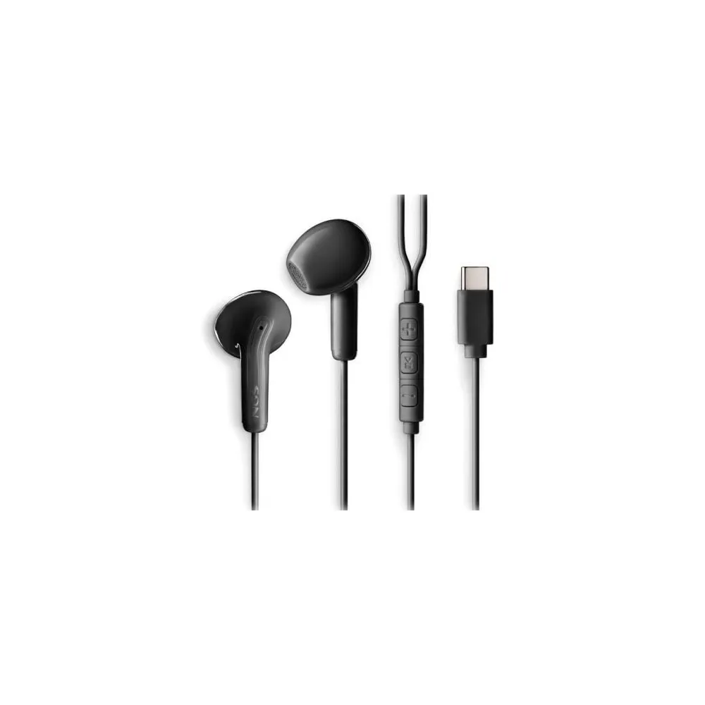 Auriculares NGS Cross Glide com Microfone USB Tipo-C Preto
