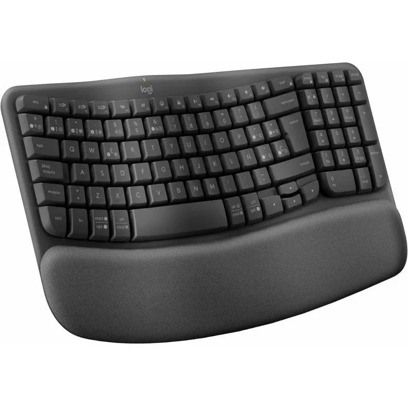 Logitech Wave Keys Teclado Sem Fios Ergonómico Bluetooth Grafite