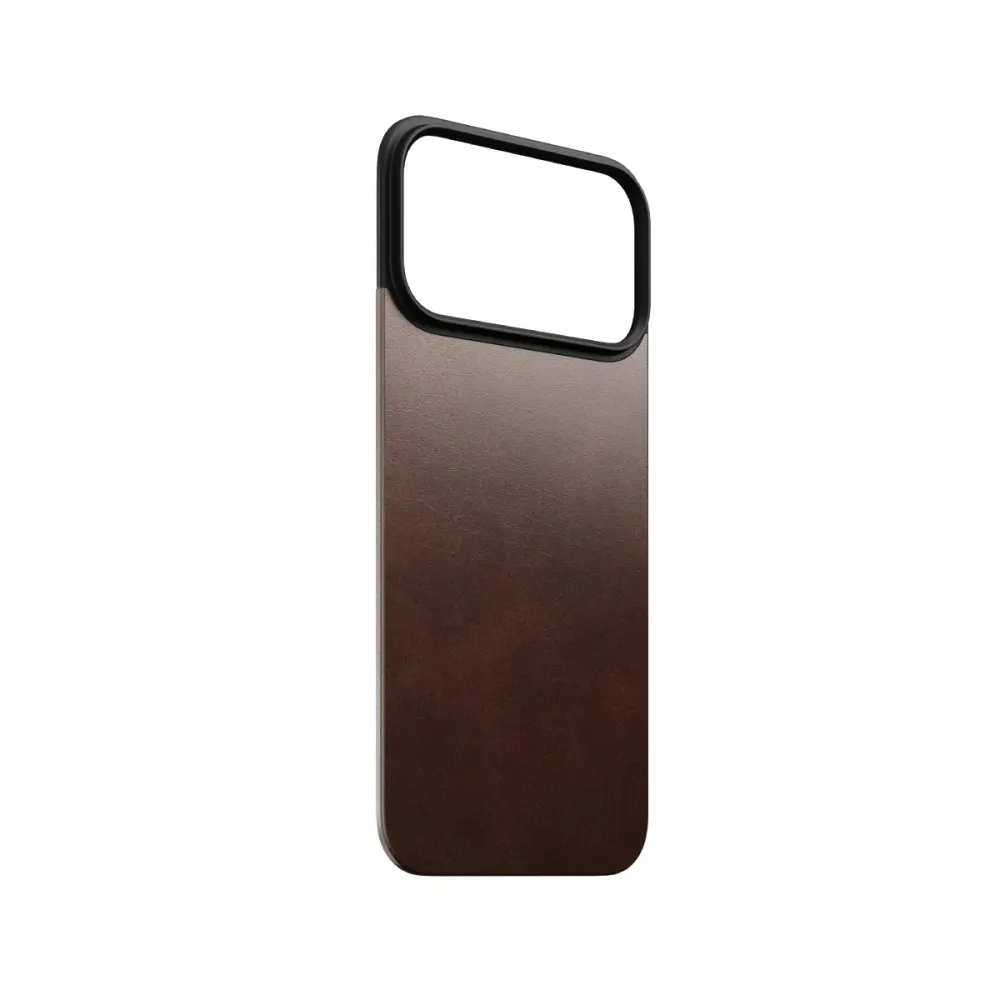 Capa Nomad Back Couro Horween iPhone 17 Pro Max Castanho