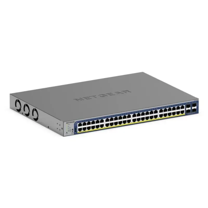 Switch NetGear Smart 48 Portas GE PoE+ 10G SFP+ GS752