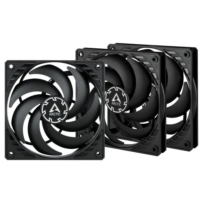 Ventoinha Arctic P12 Slim PWM PST 120mm (Pack 3)