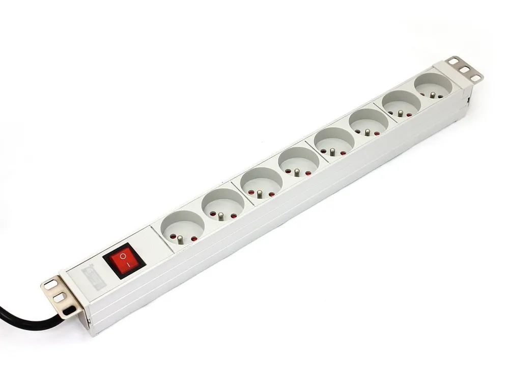 Digitus A-19-STRIP-2-IMP PDU 8 tomada(s) CA 1U Branco A-19-STRIP-2-IMP
