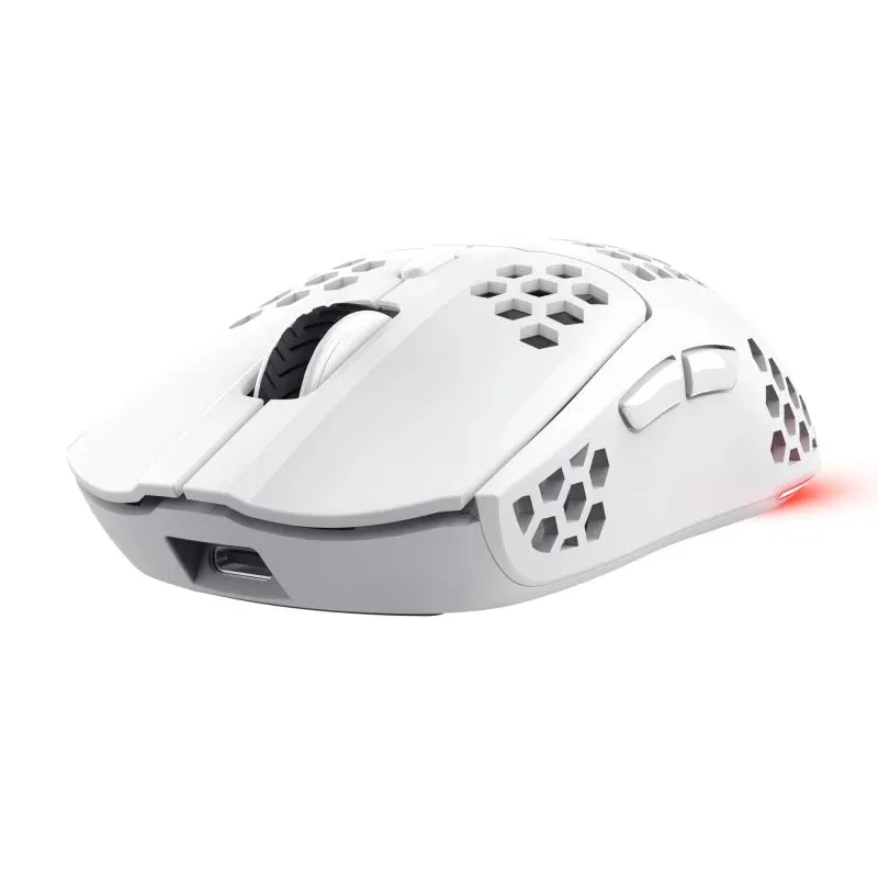 Ratão Trust Gaming inalámbrico 4800 DPI ultraligero RGB blanco