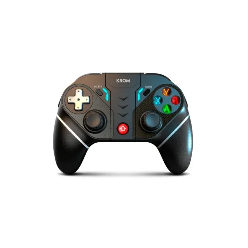 Krom Kexal Gamepad Bluetooth/USB Multiplataforma com 23 Botões Preto/Vermelho/Branco