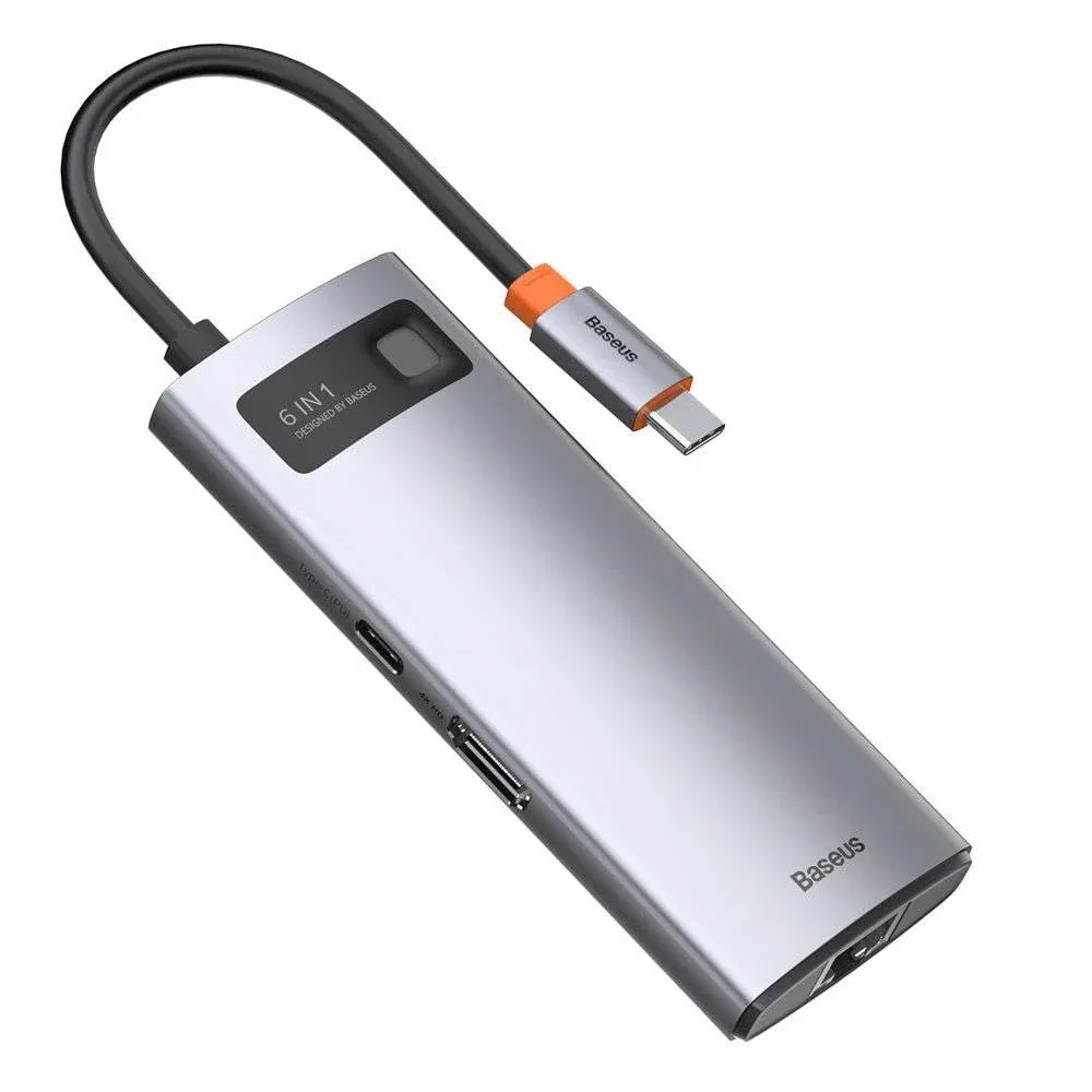 HUB USB-C Baseus Metal Gleam 6in1