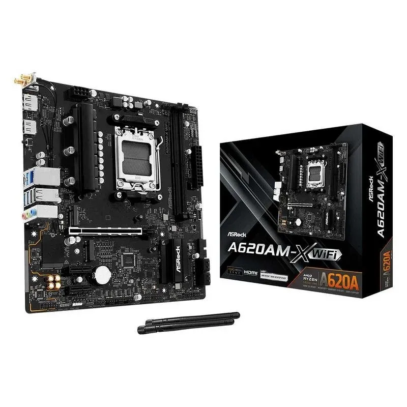 Motherboard ASRock A620AM-X WiFi A620 AM5 DDR5 micro ATX WiFi 5 M.2 PCIe 4.0