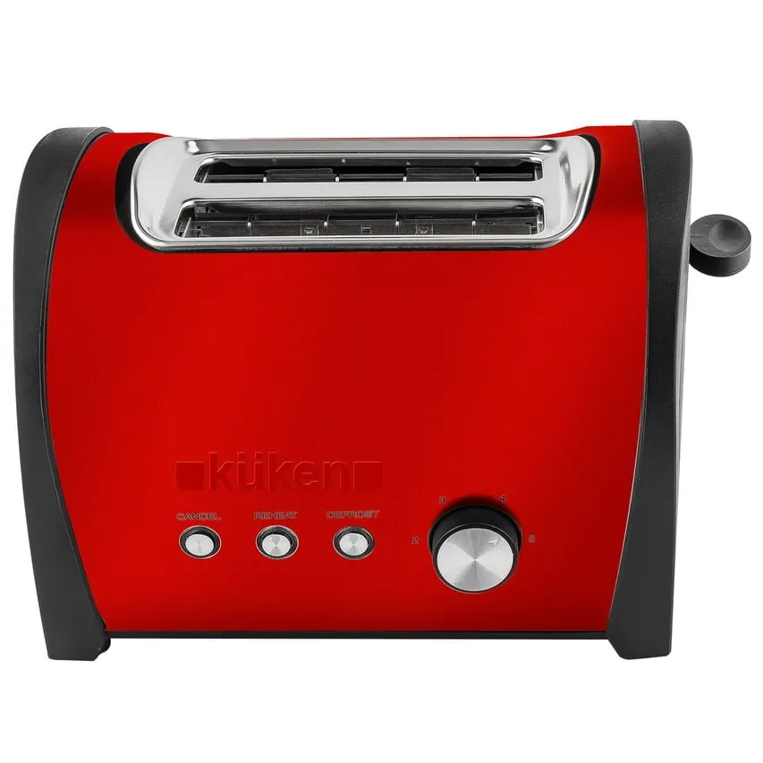 Tostadeira Kuken 33778 800W 2R Curto Vintage Vermelho