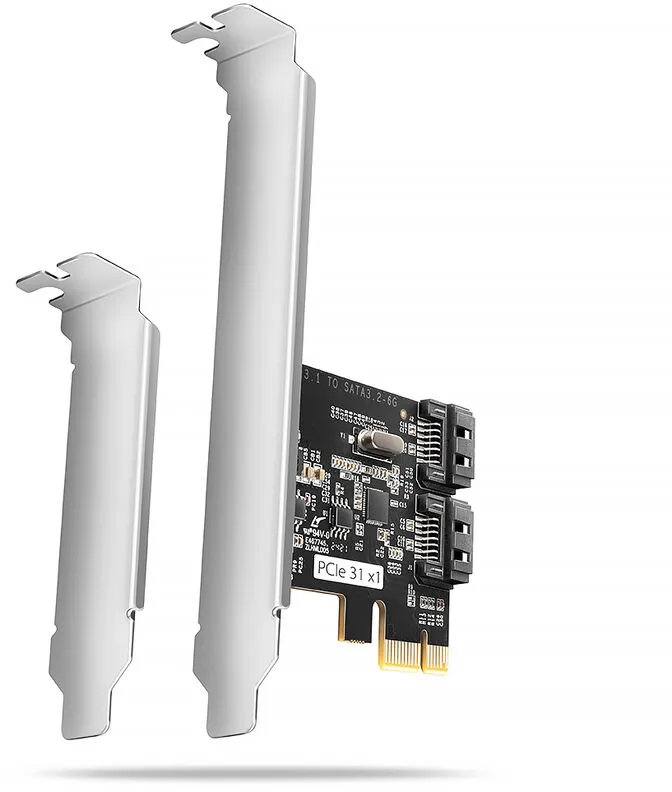Controlador AXAGON PCES-SJ2 PCIe 2x internal SATA 6G port, JMB582 + LP
