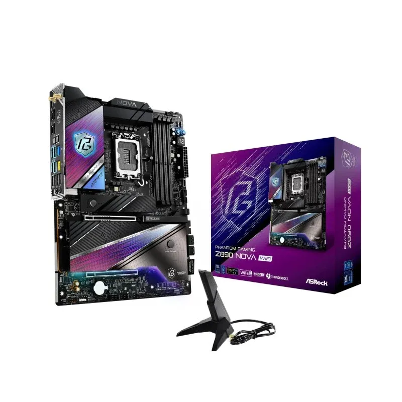 Asrock Phantom Gaming Z890 Nova WiFi Motherboard LGA 1851 ATX DDR5 RAID WiFi