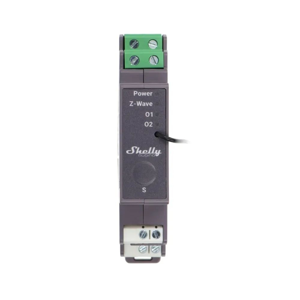 Módulo Controlador Shelly Qubino Wave Pro 2 Calha DIN 2 Relés Z-Wave