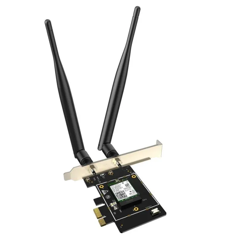 Placa de Rede Tenda E33 PCI Express 2402 Mbit/s Tri-banda Wi-Fi 6E Bluetooth 5.2