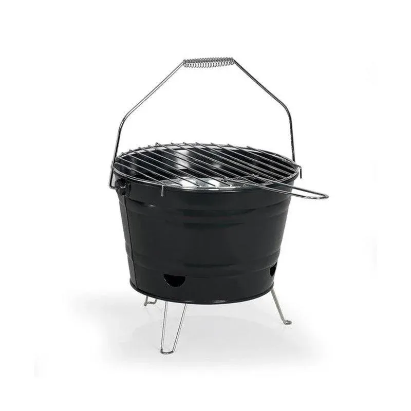 Churrasqueira a carvão portátil Livoo Doc327n 27 cm aço cromado dobrável