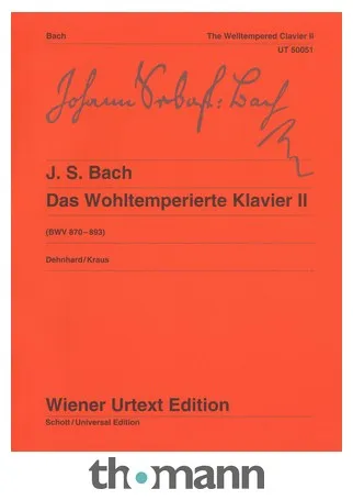 Wiener Urtext Edition Bach Wohltemperierte Klavier 2