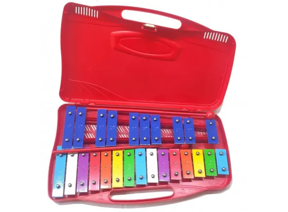 Alysée MT25-C-RD Metalofone Cromático 25 Note Rosso