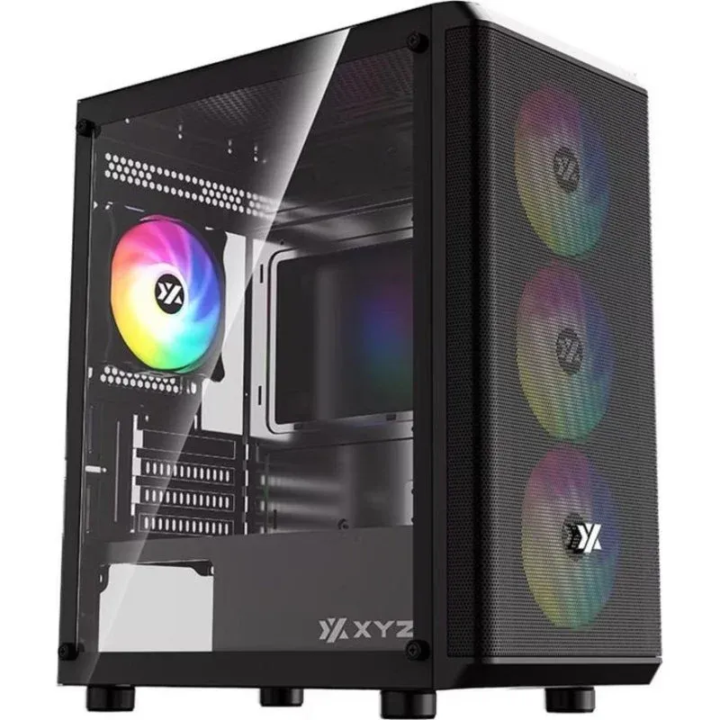 Caixa de Computador Caixa PC Mini Tower Micro ATX xyz X-CS-AIRONE60LT-M-B Preto