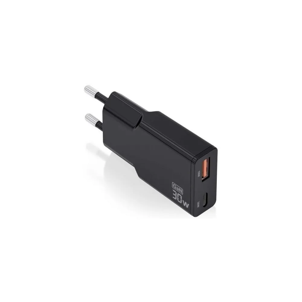 Aisens Carregador de parede USB-A e USB-C ASCH-30W2P047-BK