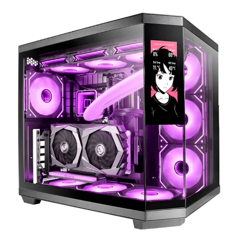 Caixa ATX Mars Gaming MC-3TCORELCD Tempered Glass Preta