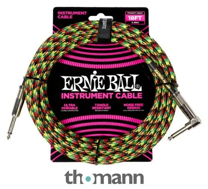 Ernie Ball Instr.Cable Braided 18ft 6483
