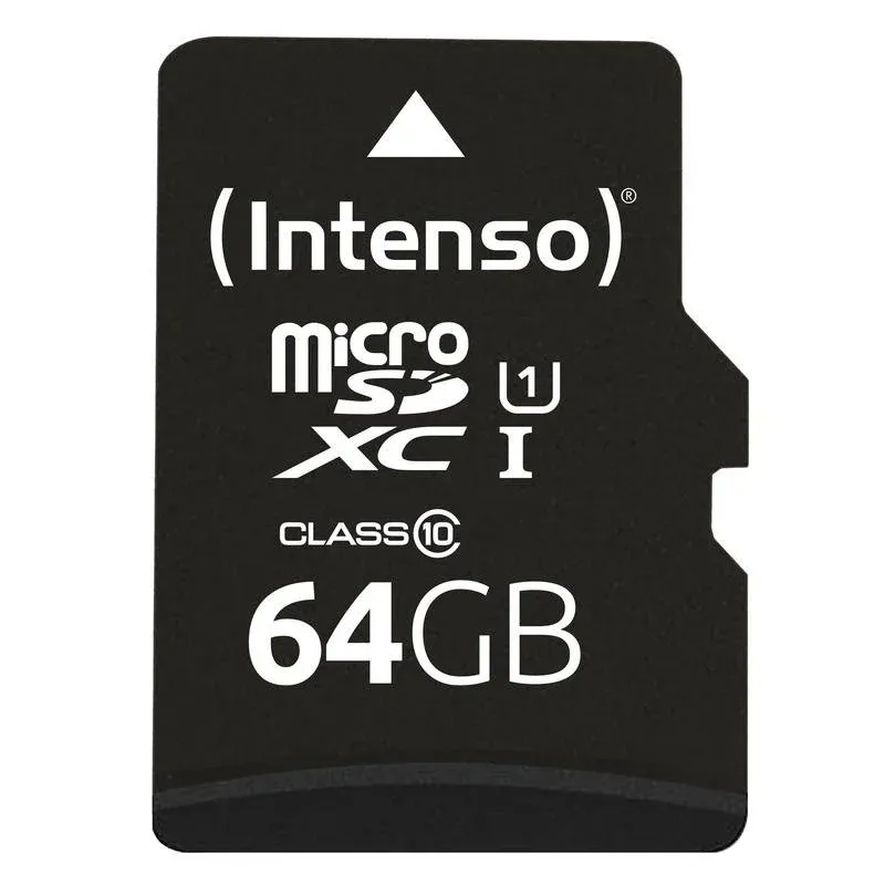 Cartão de memória Intenso 3424490 64 GB MicroSD UHS-I Classe 10 U1 resistente