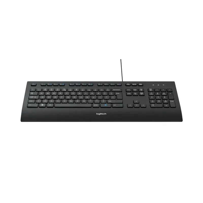 Teclado membrana Logitech K280E Pro Layout US Apoio Pulsos Preto USB
