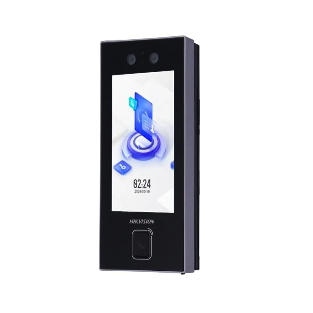 Controlo de Acesso Hikivision PoE Reconhecimento Facial, Impressão Digital, QR e PIN - DS-K1T344EBWX-E1