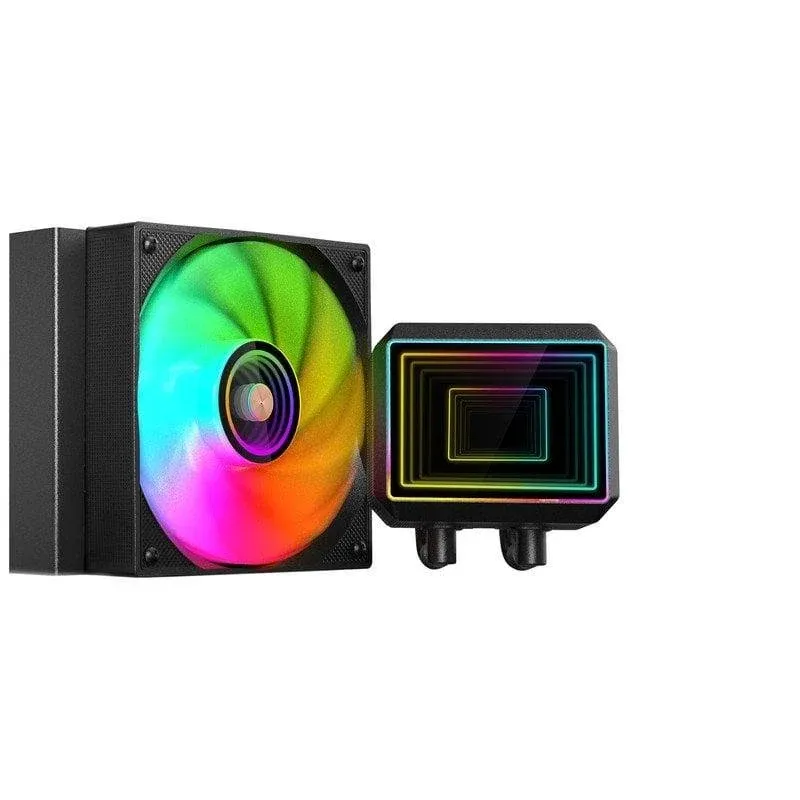 Mars Gaming ML-TWO120 Kit de Refrigeração Líquida 120mm com TDP 300W, Ventoinha ARGB e Bomba Gen4 Preto