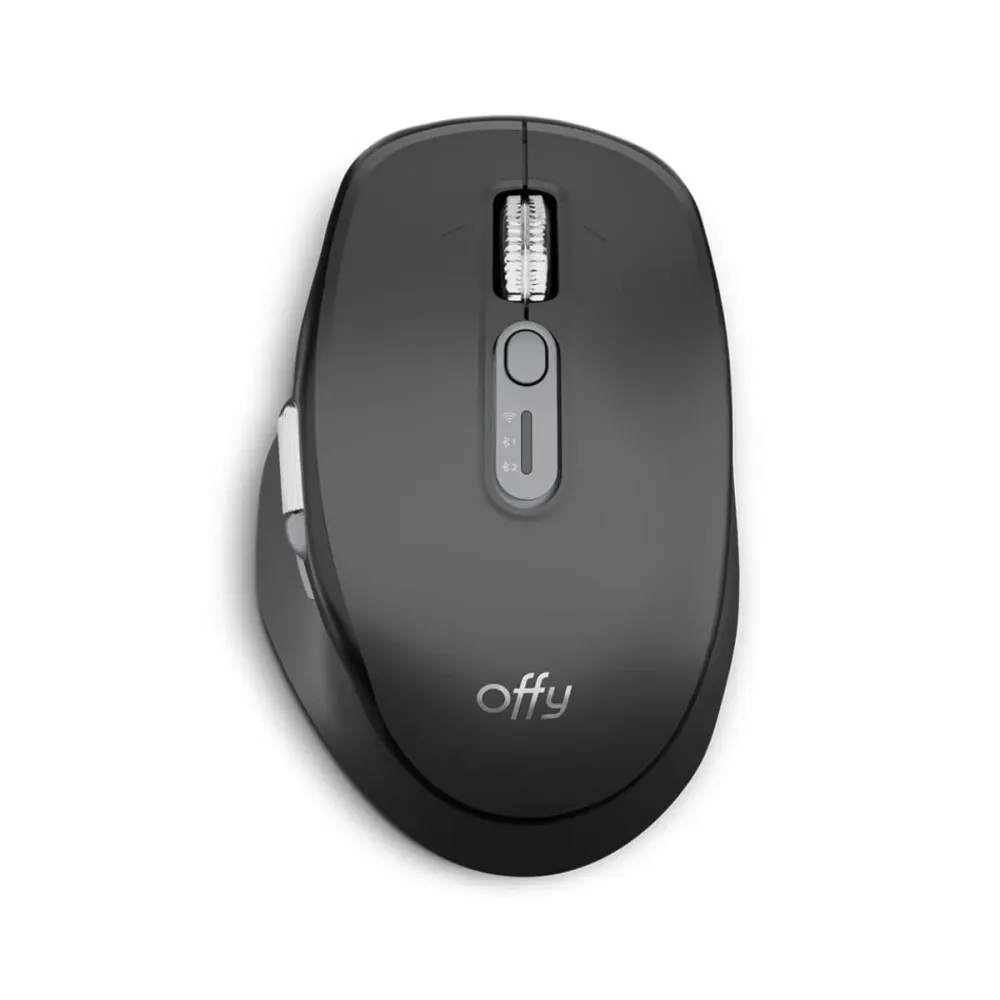 Rato Ergonómico Sem Fios Offy Axio Wireless/Bluetooth 4800DPI Preto