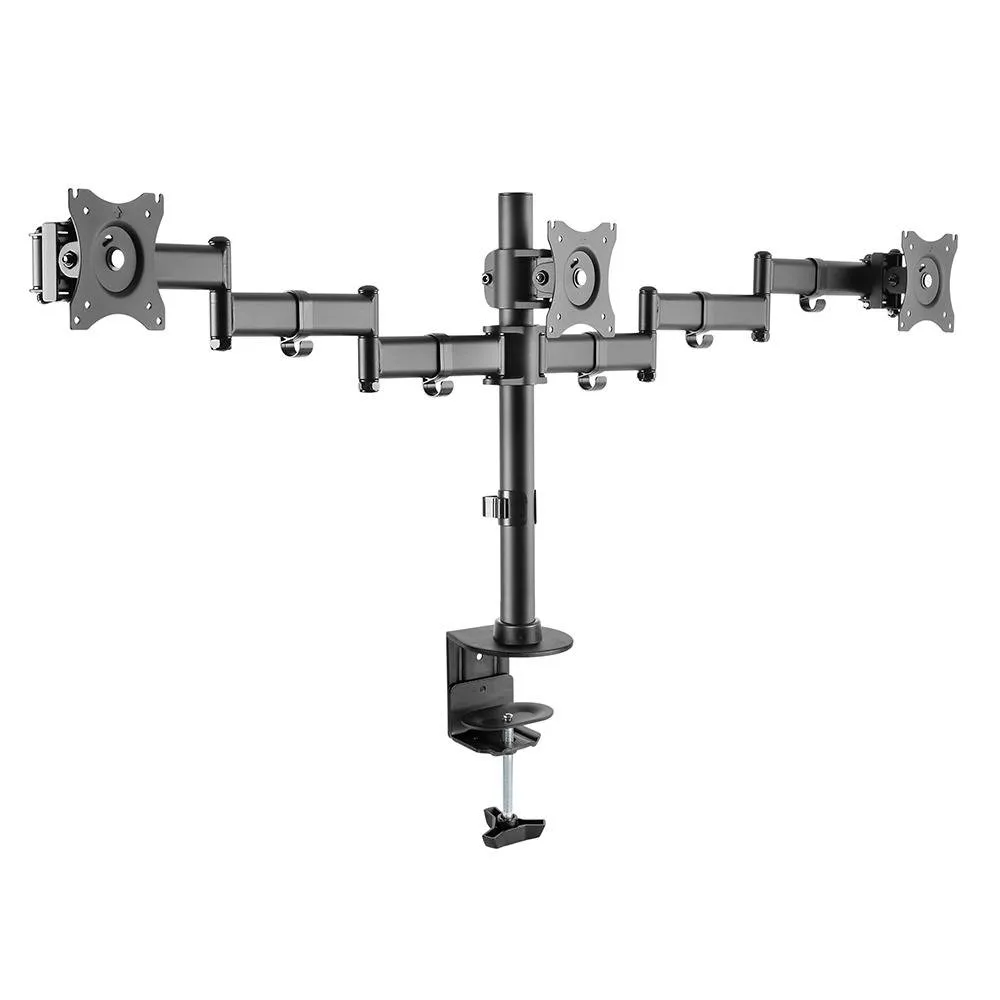 Suporte de Secretária Napofix DM1310 3x Monitores 13 - 27 Preto