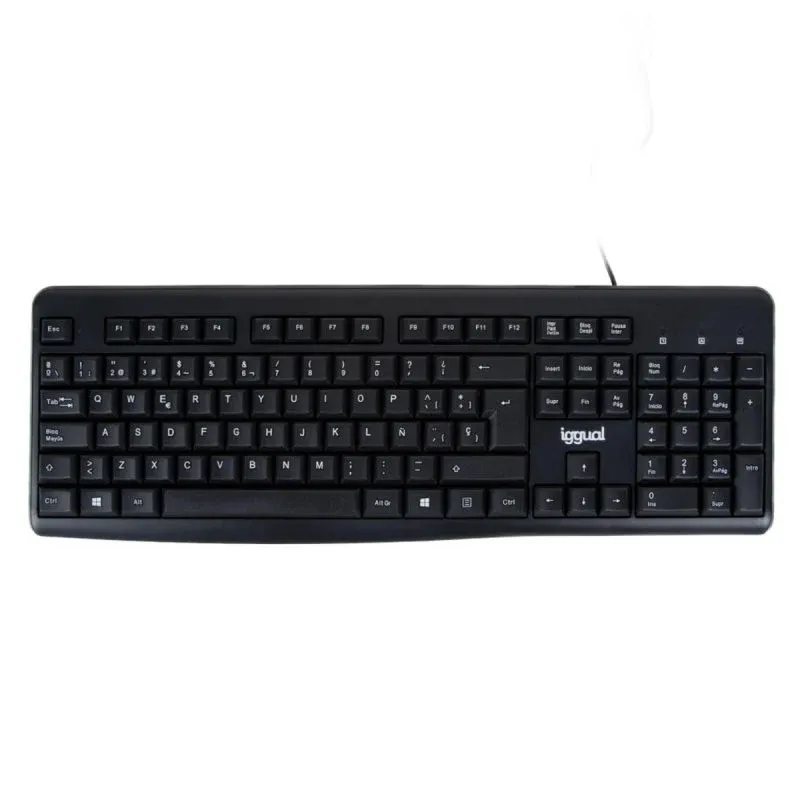 Iggual CK-BASIC2-105T Teclado de Membrana Silencioso USB Preto (ES)