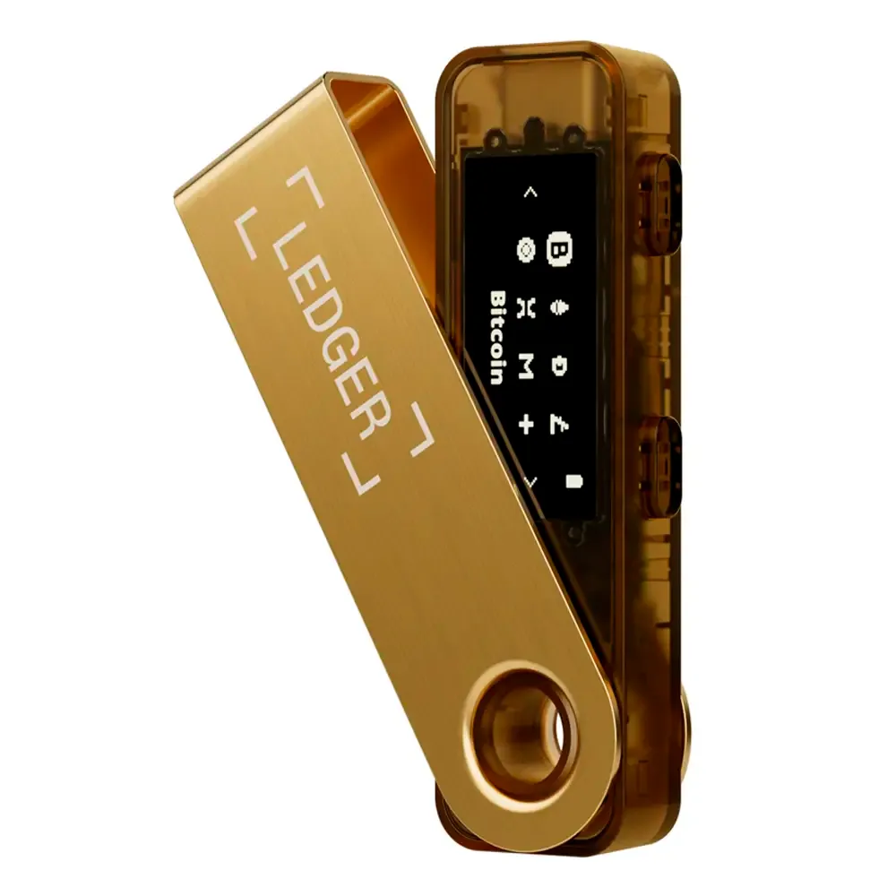 Carteira Ledger Nano S Plus USB-C Crypto Hardware Wallet Gold