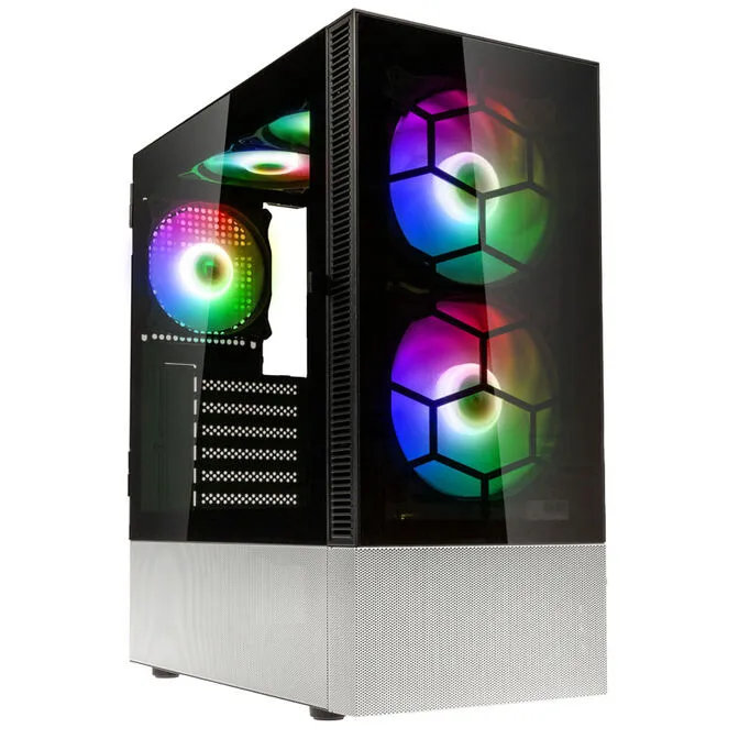 Caixa ATX Kolink Observatory MX Glass ARGB Preto/Branco