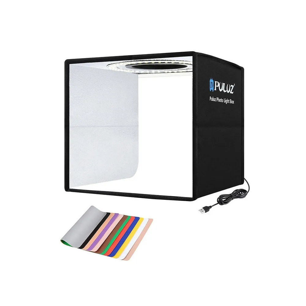 Puluz Caixa de luz fotográfica PU5025B LED 25 cm