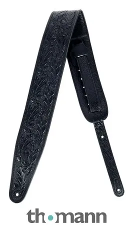 Levys Veg-Tan Leather Strap 3" BK